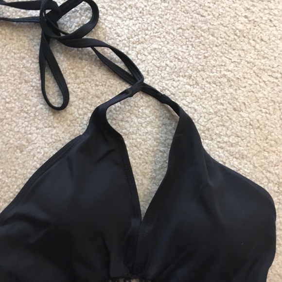 Black backless one piece swim suit - Picture 3 of 5